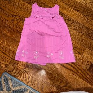 Pink Sleeveless Kids Casual Dress